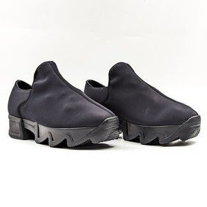 iRi Women WES Low Top Neoprene Navy Blue Platform Sneakers sz 6.5US EUR36.5